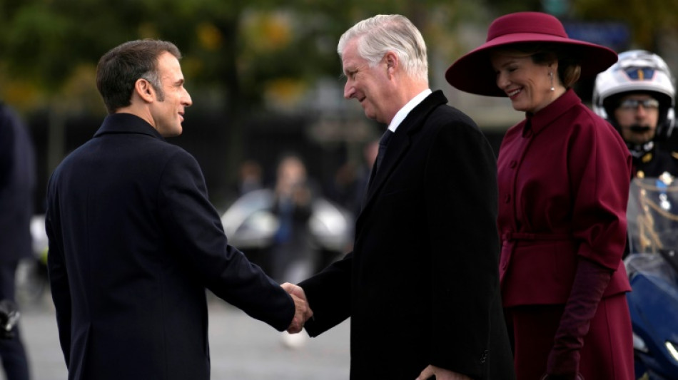 Le roi des Belges Philippe et son &eacute;pouse Mathilde entament une visite d'Etat en France