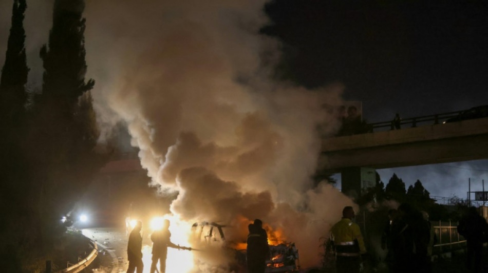 Liban: r&eacute;union d'urgence apr&egrave;s l'incendie d'un v&eacute;hicule de la Finul pr&egrave;s de Beyrouth